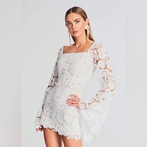 Rococo Sand White Mini Dress